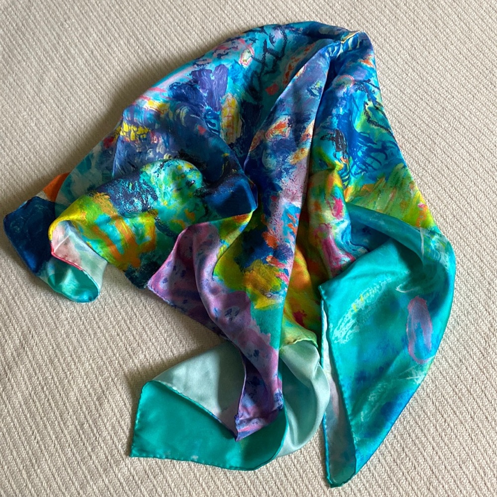 100% silk scarf